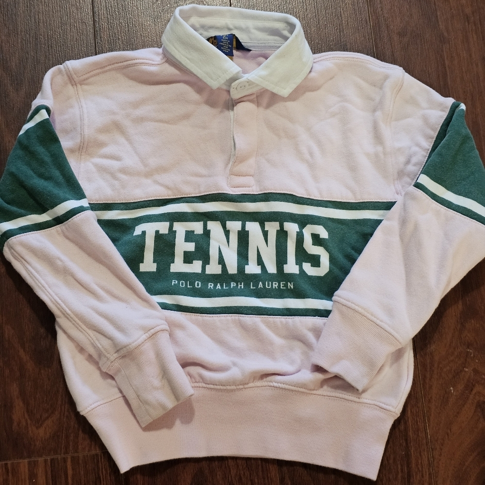 Polo by Ralph Lauren Pink Collared Pullover with White Trim